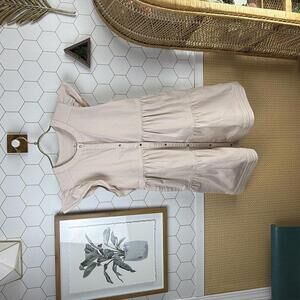 Marie Oliver Conch Shell Neelie Denim Button-Front Ruffle Dress - Size - Medium